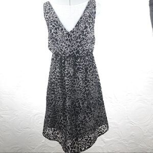 H&M Black Leopard Print Lightweight Tank Dress